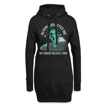 Vaisseau spatial extraterrestre Alien Ufo soucoupe - Sweat-shirt à capuche long Femme - noir - Devant