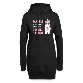 Eihorn JGA Damen Spruch - Junggesellin Geschenk - Hoodie-Kleid - Schwarz - Vorne