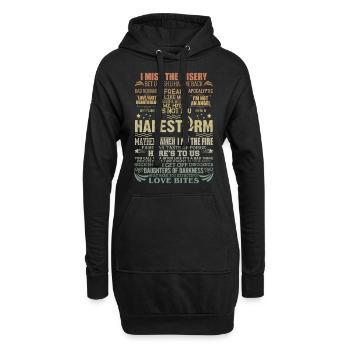Je regrette la misère, je parie que vous souhaiteriez me revoir - Sweat-shirt à capuche long Femme - noir - Devant