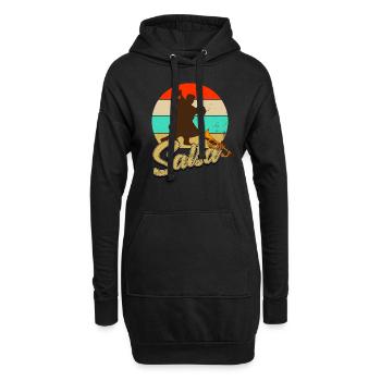 salsa - Sweat-shirt à capuche long Femme - noir - Devant