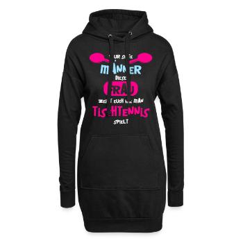 Ping Pong Tischtennis - Hoodie-Kleid - Schwarz - Vorne