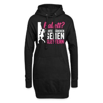Klettern Mädchen - Hoodie-Kleid - Schwarz - Vorne