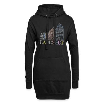 landshut - Ma ville - - Accueil - Sweat-shirt à capuche long Femme - noir - Devant