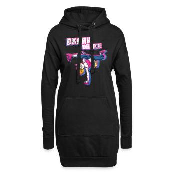 Breakdance Licorne Breakdance Breakdancer - Sweat-shirt à capuche long Femme - noir - Devant