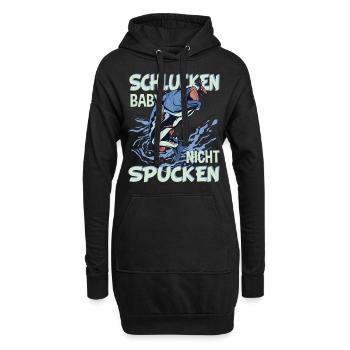 Angler Fischer - Schlucken Baby nicht Spucken - Hoodie-Kleid - Schwarz - Vorne
