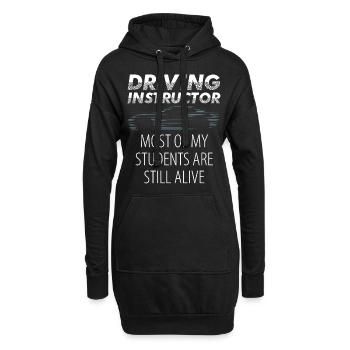 Fahrlehrer Geschenk Schüler Fahrstunde - Hoodie-Kleid - Schwarz - Vorne