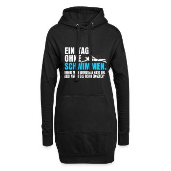 Schwimmen Schwimmlehrer - Hoodie-Kleid - Schwarz - Vorne
