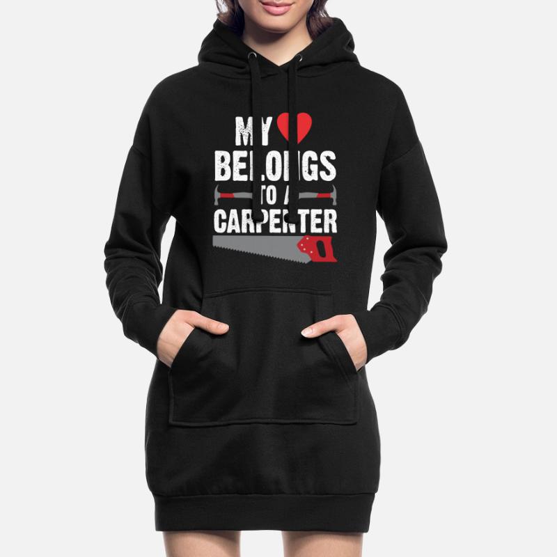 Zimmermann Ehefrau Handwerker Ehemann Techniker Hoodie-Kleid