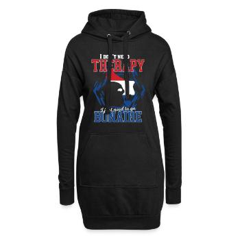 Ich brauche keine Therapie - Bonaire - Hoodie-Kleid - Schwarz - Vorne