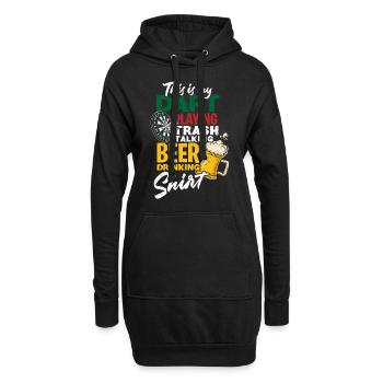Dart Hobby Bier - Hoodie-Kleid - Schwarz - Vorne