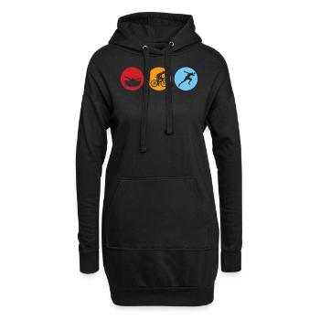 Triathlon - Sweat-shirt à capuche long Femme - noir - Devant