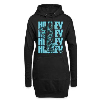 Le hockey c'est la passion - Sweat-shirt à capuche long Femme - noir - Devant