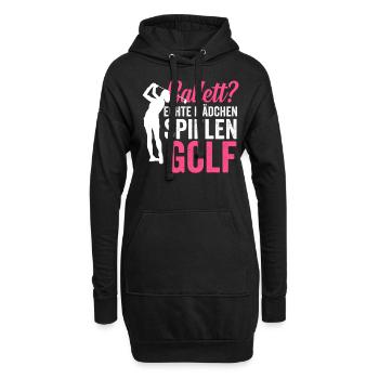 Golf Golferin - Hoodie-Kleid - Schwarz - Vorne
