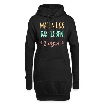Tanzen - Hoodie-Kleid - Schwarz - Vorne