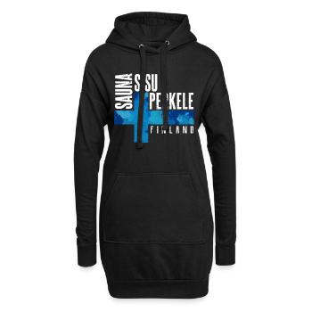 Finlande - Sweat-shirt à capuche long Femme - noir - Devant