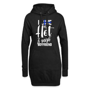 Finlande - Sweat-shirt à capuche long Femme - noir - Devant