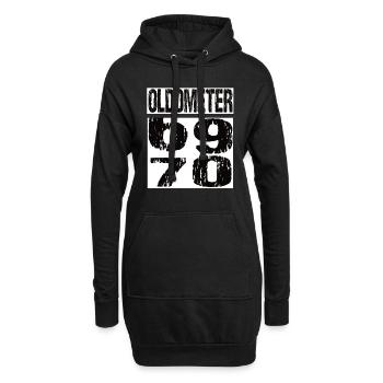 70.Geburtstag - Hoodie-Kleid - Schwarz - Vorne