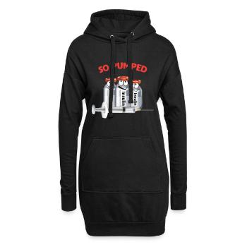 Diabète insuline T1D maladie diabétique de type 1 - Sweat-shirt à capuche long Femme - noir - Devant