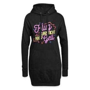Klug wars nicht aber geil Spruch - Hoodie-Kleid - Schwarz - Vorne
