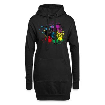 Drums Gift Idea for Drummer - Hoodie Dress - black - Front
