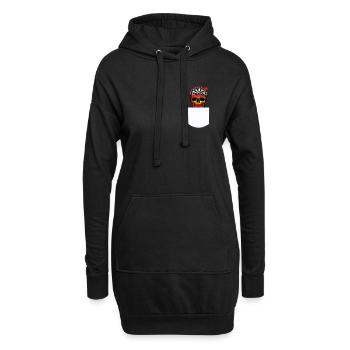 Fléchette fléchette crâne fléchette flèche - Sweat-shirt à capuche long Femme - noir - Devant