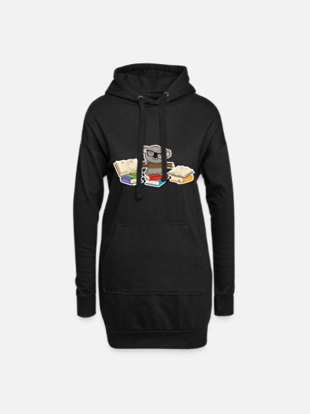 Koala - Hoodie-Kleid - Schwarz