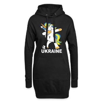 Ukraine - Sweat-shirt à capuche long Femme - noir - Devant