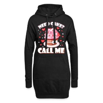 Besoin de gâteau Appelez-moi Drôle de Cuisson Amant Sarcasme Femmes - Sweat-shirt à capuche long Femme - noir - Devant