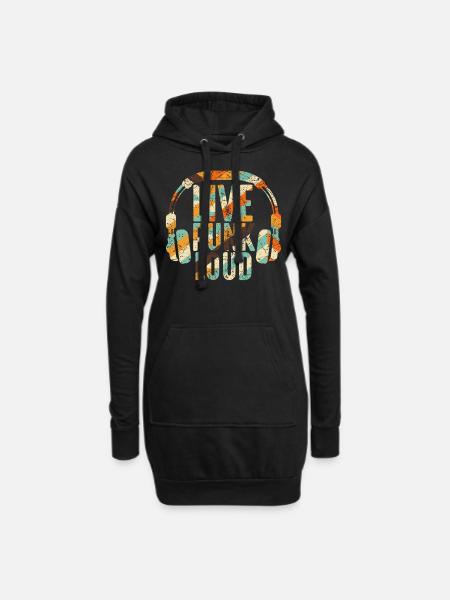 Punkrock Punk Punker Musik Retro Punks - Hoodie-Kleid - Schwarz