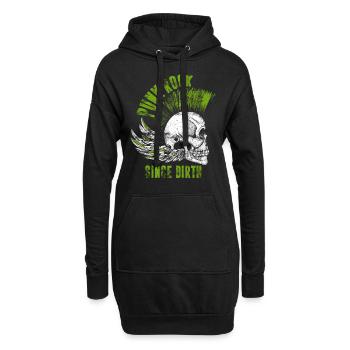 Punkrock Punk Punker Musik Retro Punks - Hoodie-Kleid - Schwarz - Vorne