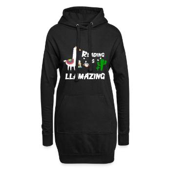 Lama - Hoodie-Kleid - Schwarz - Vorne