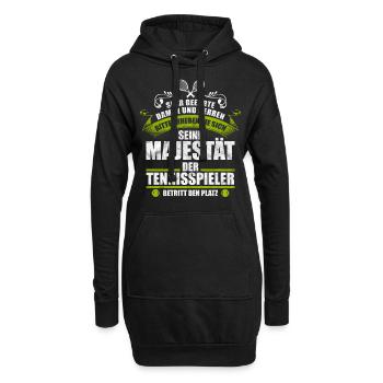 Lustiges Tennis Spieler Geschenk - Hoodie-Kleid - Schwarz - Vorne