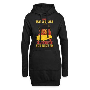 Ossi - Danke Mama & Papa Dass Ich Kein Wessi Bin - Hoodie-Kleid - Schwarz - Vorne