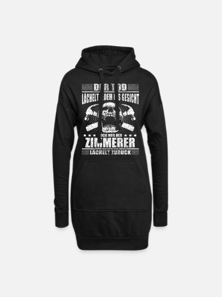 Lustiger Spruch für Zimmerer - Hoodie-Kleid - Schwarz