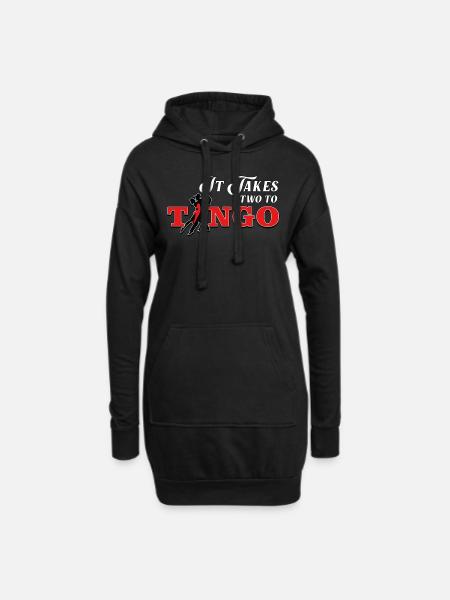 Tango, Tango Tänzer - Hoodie-Kleid - Schwarz