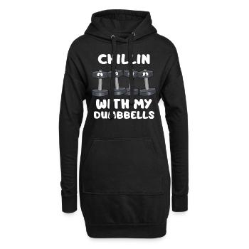 Gym Tshirt Herren Bodybuilding Shirt Fitness - Hoodie-Kleid - Schwarz - Vorne