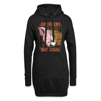 Vegetarier Geschenk - Hoodie-Kleid - Schwarz - Vorne