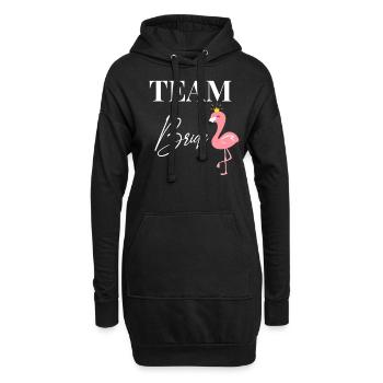 Team Bride Bride Flamingo Flamingos Engagement JGA - Sweat-shirt à capuche long Femme - noir - Devant