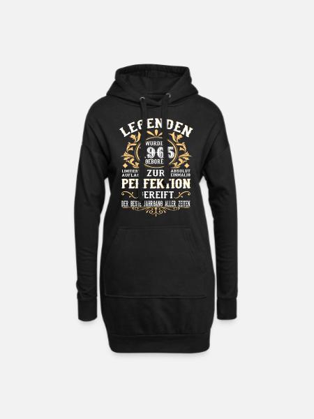 Legenden 55 Geburtstag Jahrgang 1965 55 Jahre - Hoodie-Kleid - Schwarz