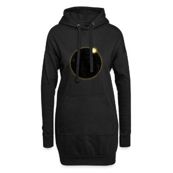 Planète astronomie du système solaire - Sweat-shirt à capuche long Femme - noir - Devant