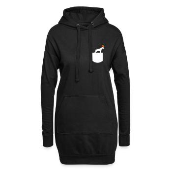 Dog Fire Department Bag Pet Dog Holder - Sweat-shirt à capuche long Femme - noir - Devant