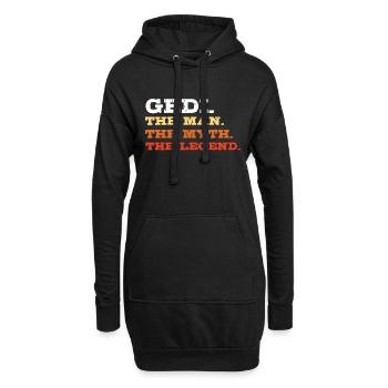 Gedi the man the myth the legend Patenonkel - Hoodie-Kleid - Schwarz - Vorne