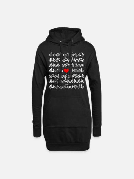 Fahrrad Fahren Radsport - Hoodie-Kleid - Schwarz
