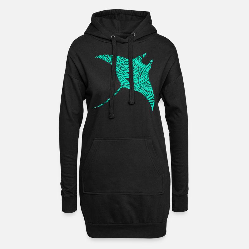 Manta - Hoodie-Kleid - Schwarz