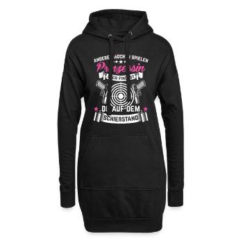 Schießstand Prinzessin Sportschießen Schießsport - Hoodie-Kleid - Schwarz - Vorne
