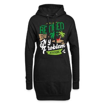 Retraités - Sweat-shirt à capuche long Femme - noir - Devant