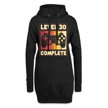 Niveau 30 complet - jeux, anniversaire - Sweat-shirt à capuche long Femme - noir - Devant