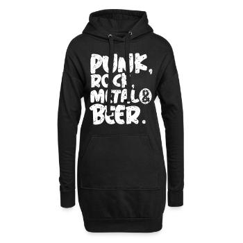 Punk Rock Bier Festival Party Retro Geschenk - Hoodie-Kleid - Schwarz - Vorne