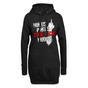 Hokus Pokus Fick Dich Mittelfinger Provokant - Hoodie-Kleid - Schwarz - Vorne