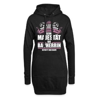 Lustiges Bauherrin Richtfest Geschenk - Hoodie-Kleid - Schwarz - Vorne